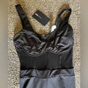 Black bustier jumpsuit